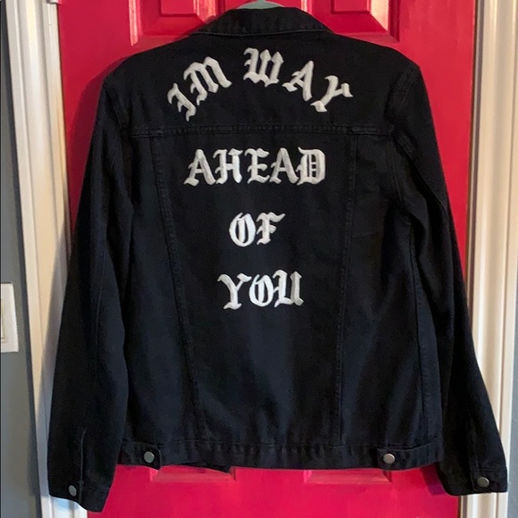 UNIF Im Way Ahead of You Embroidered Denim Jacket - Picture 3 of 5